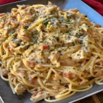 Crockpot Chicken Spaghetti