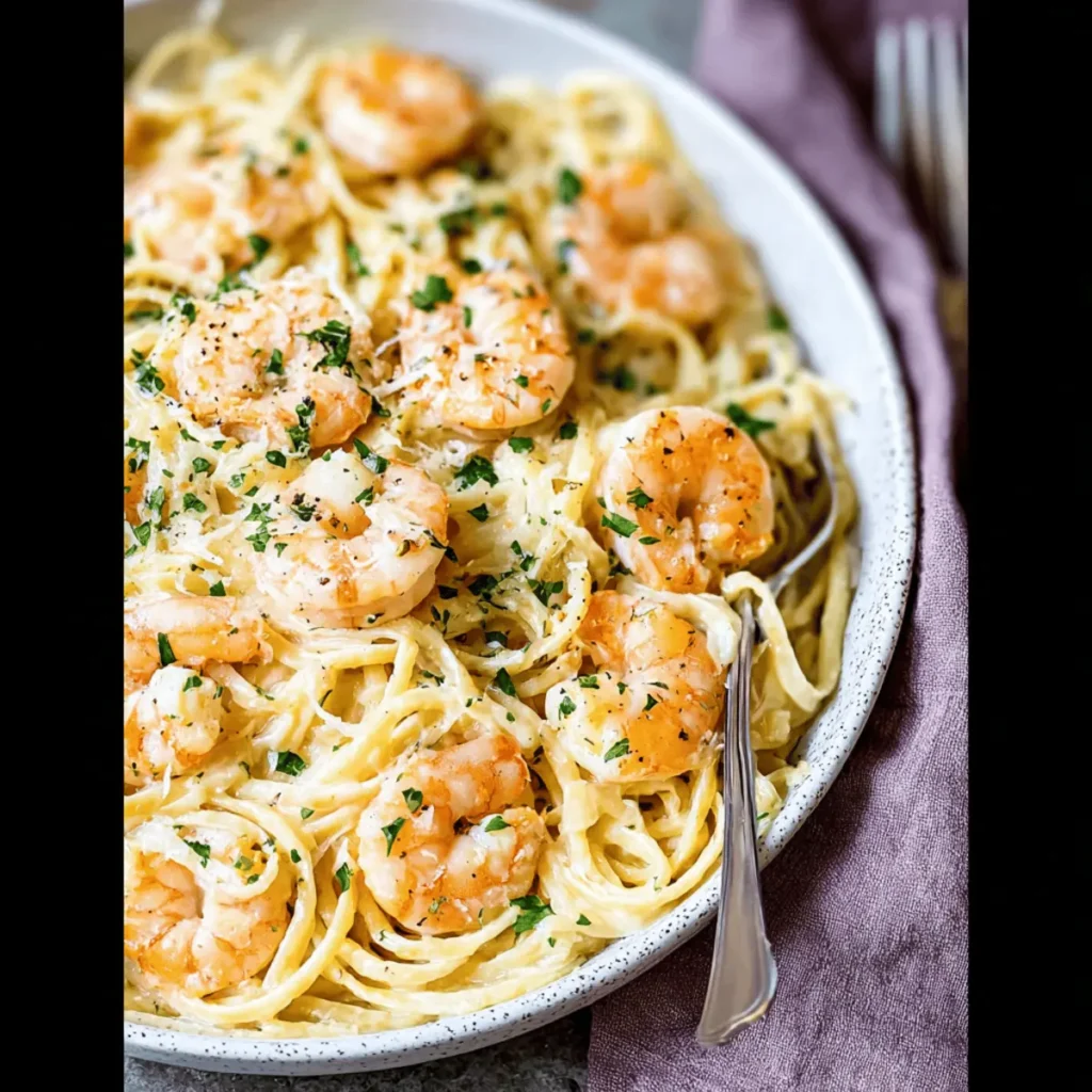 Garlic Parmesan Shrimp Pasta