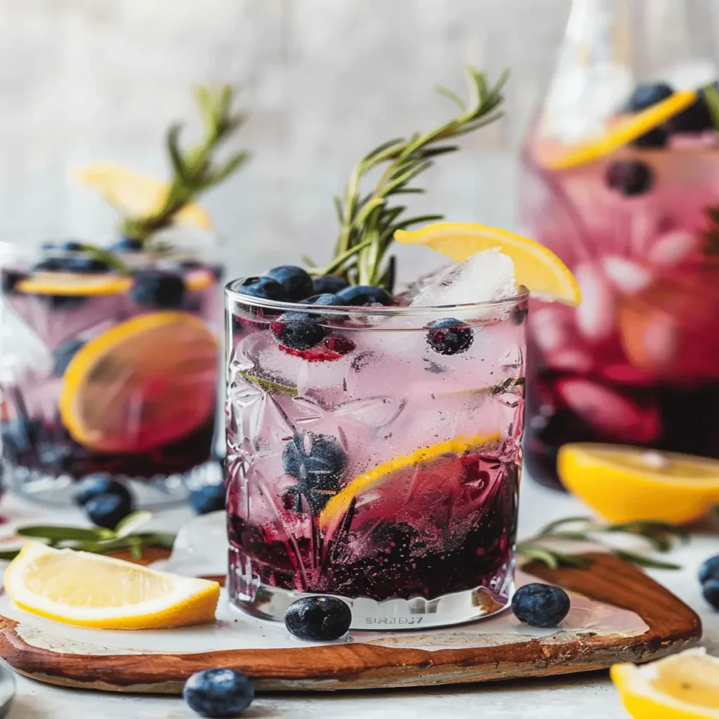 Pitcher Blueberry Lemon Vodka Spritz Cocktails
