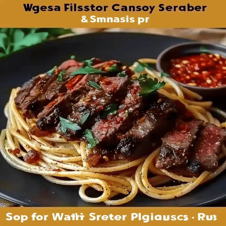 Sweet and Spicy Garlic Steak Pasta