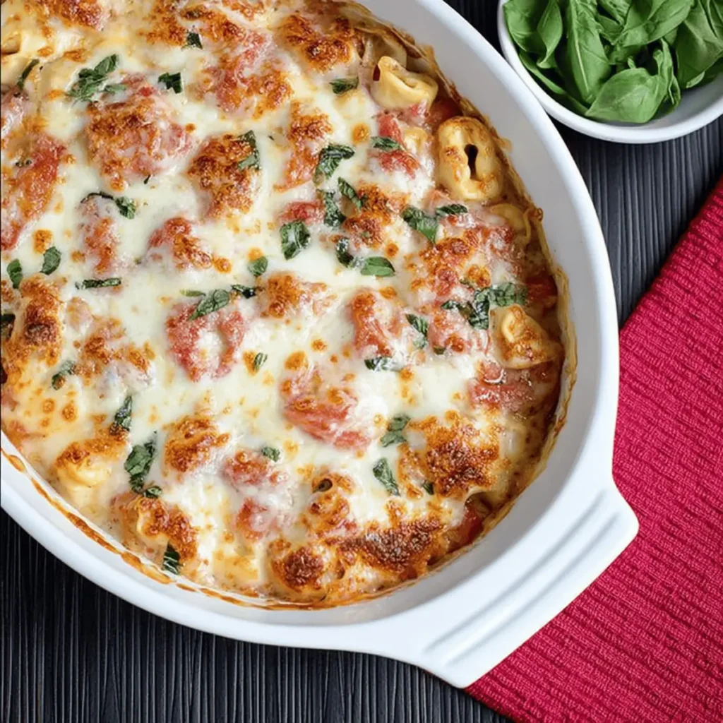 Twenty Minute Easy Tortellini Bake