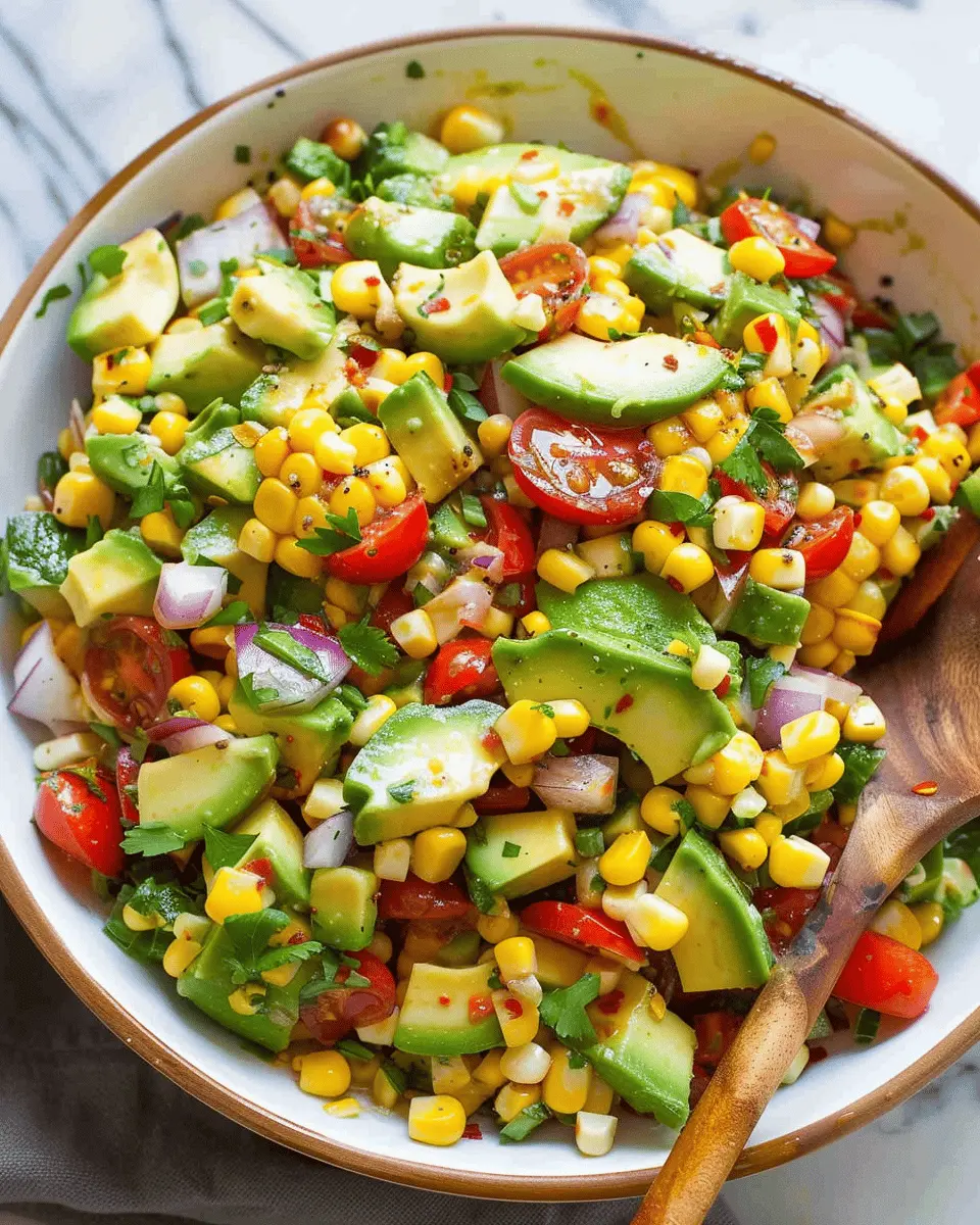 Avocado Corn Salad: The Best Easy Recipe with Turkey Bacon