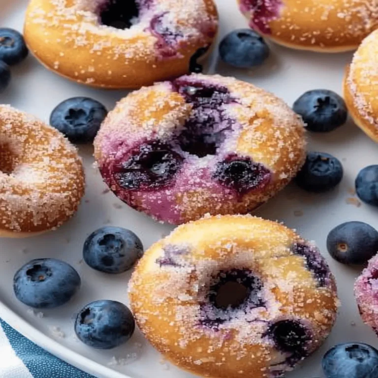 Baked Blueberry Doughnuts
