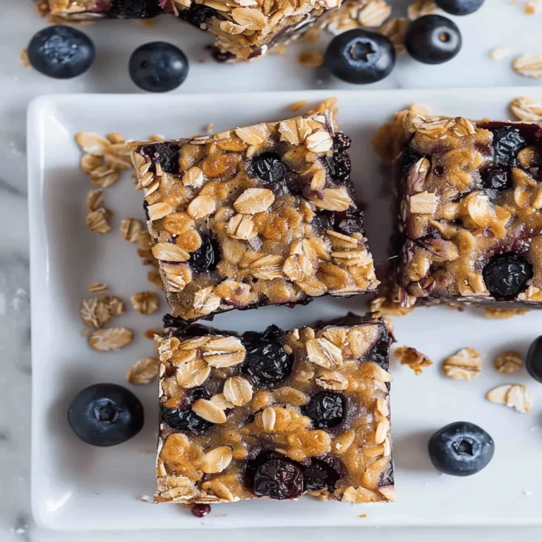 Blueberry Baked Oatmeal Bars