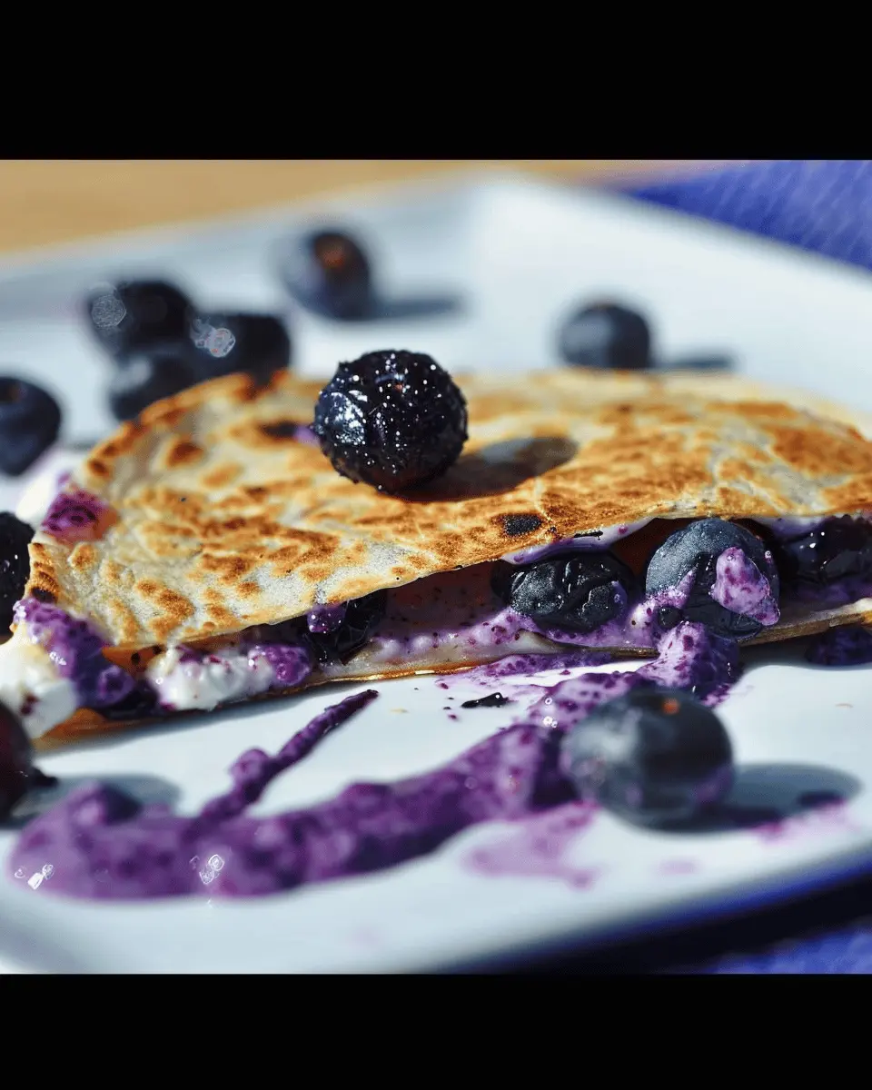 Blueberry Breakfast Quesadilla: Easy and Indulgent Morning Treat