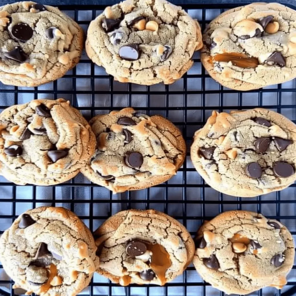 Caramel Peanut Butter Chocolate Chip Cookies