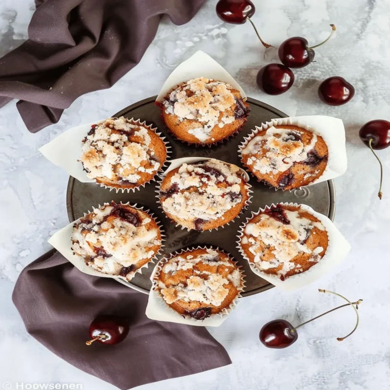 Cherry muffin recipe with streusel