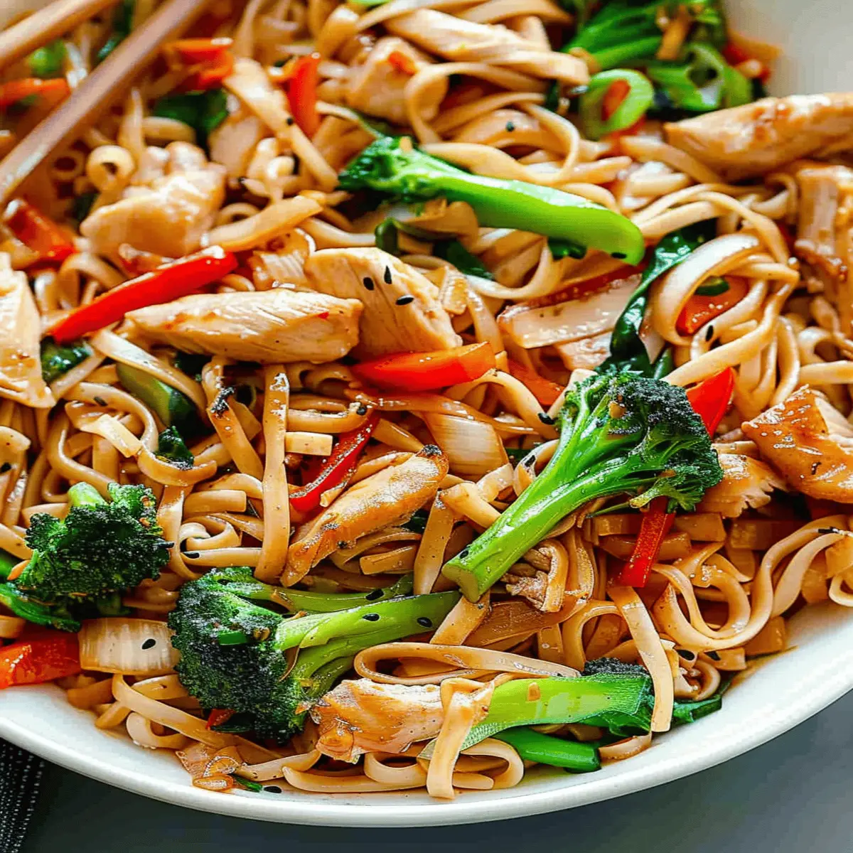 Chicken Stir Fry with Rice Noodles: Easy Comfort in a Bowl