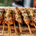 Garlic Parmesan Chicken Skewers