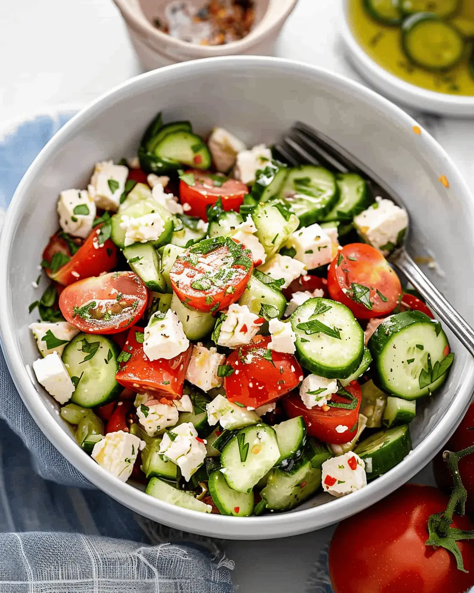 Greek Cucumber Tomato Feta Salad: A Fresh and Easy Delight