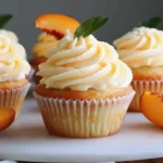 Honey Peach Cream Cheese Cupcakes