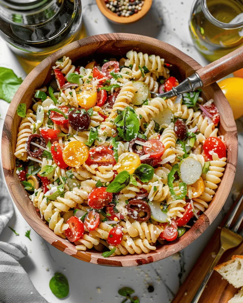 Italian Pasta Salad: A Refreshing Twist with Turkey Bacon and Chicken Ham