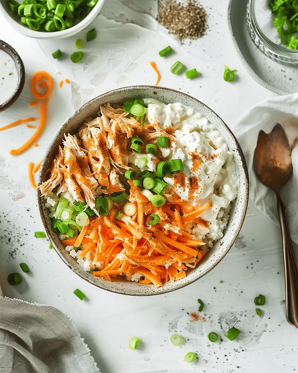 Keto Buffalo Chicken Cottage Cheese Bowl: Easy & Delicious Meal