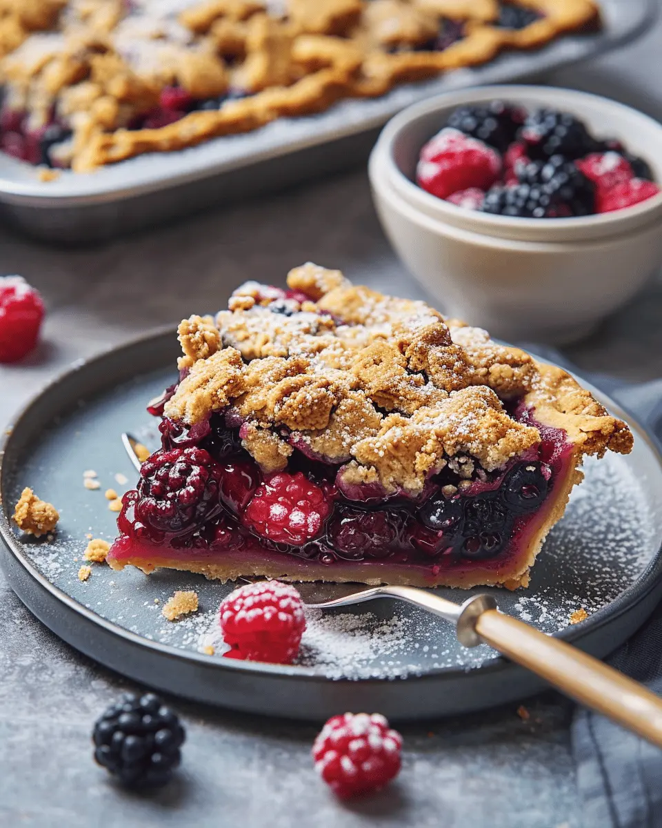 Mixed Berry Crumble Slab Pie: Delightfully Easy and Berry Delicious