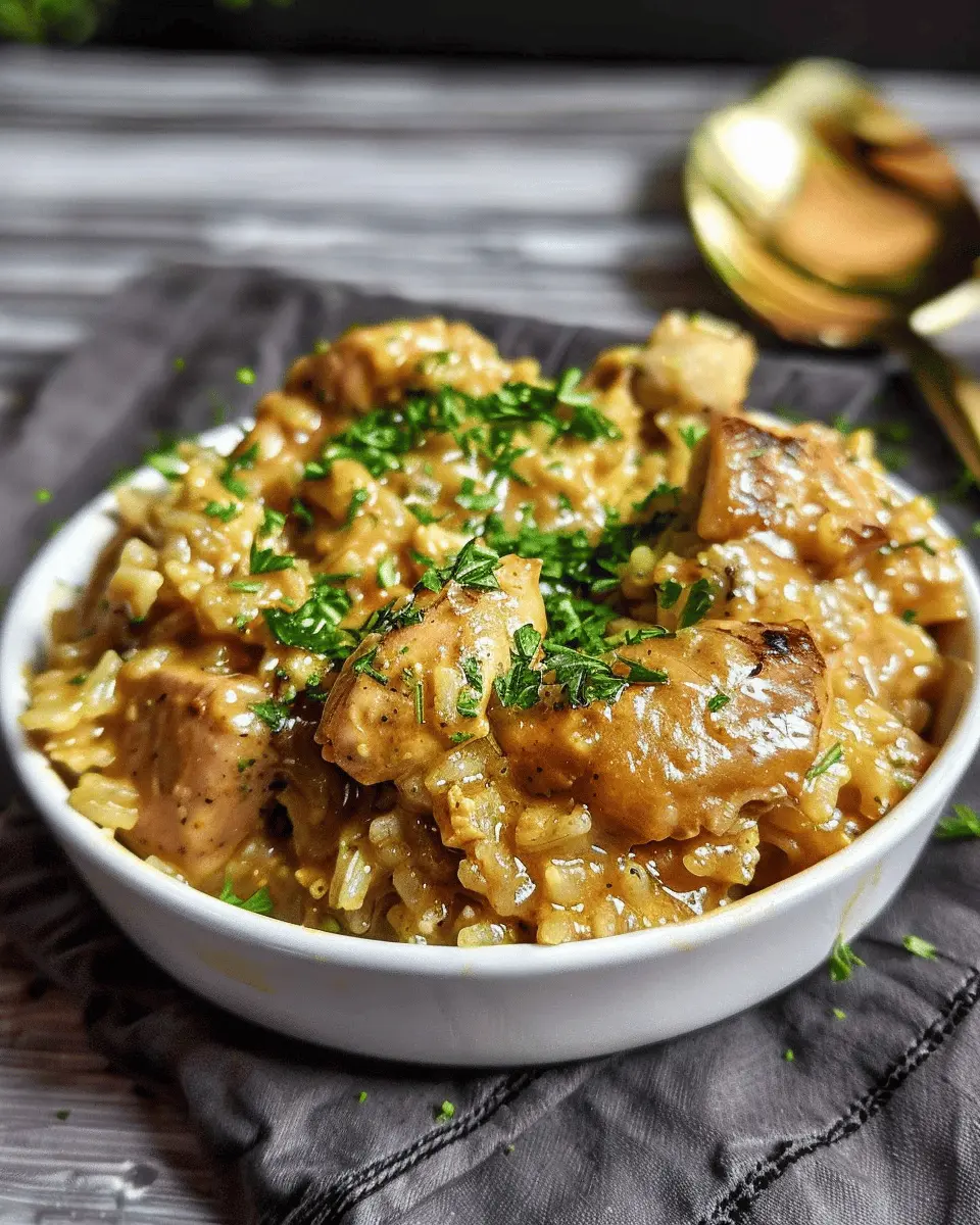 One Pan Smothered Chicken and Rice: Easy Comfort Food Delight