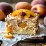 Peach Cake With Brown Sugar Frosting