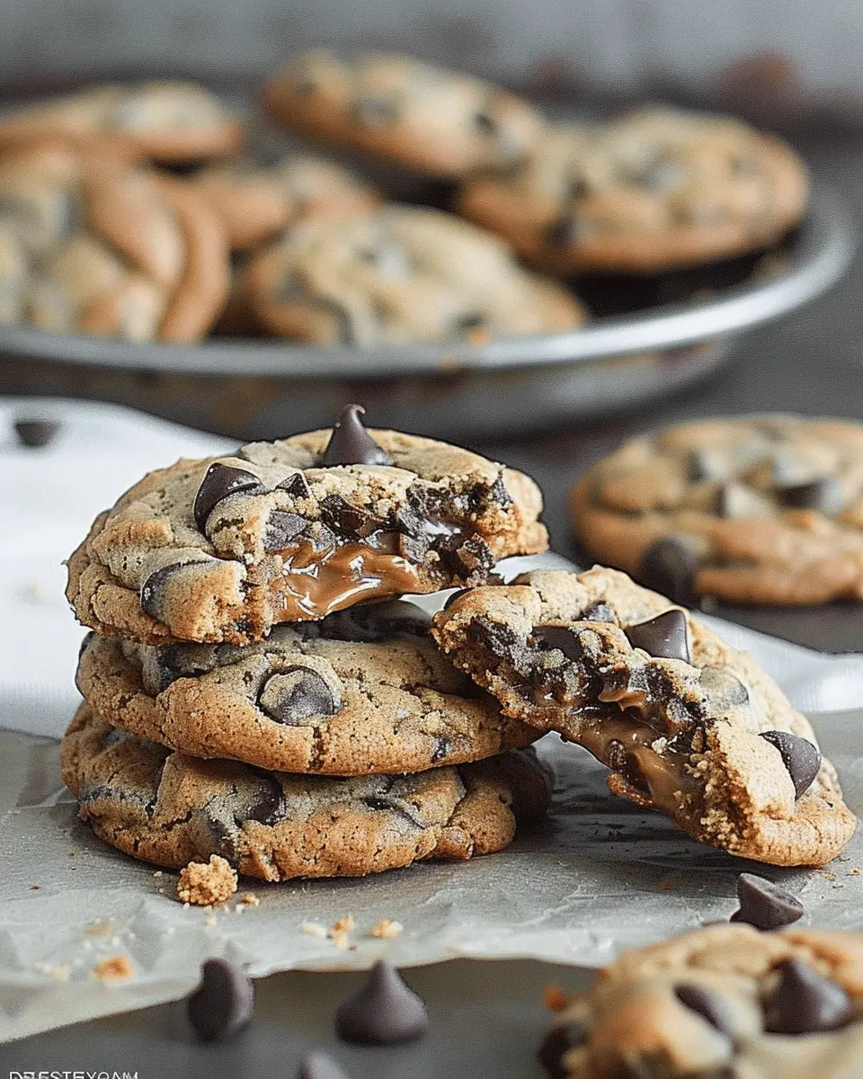 Peanut Butter Chocolate Chip Caramel Filled Cookies: The Best Indulgence