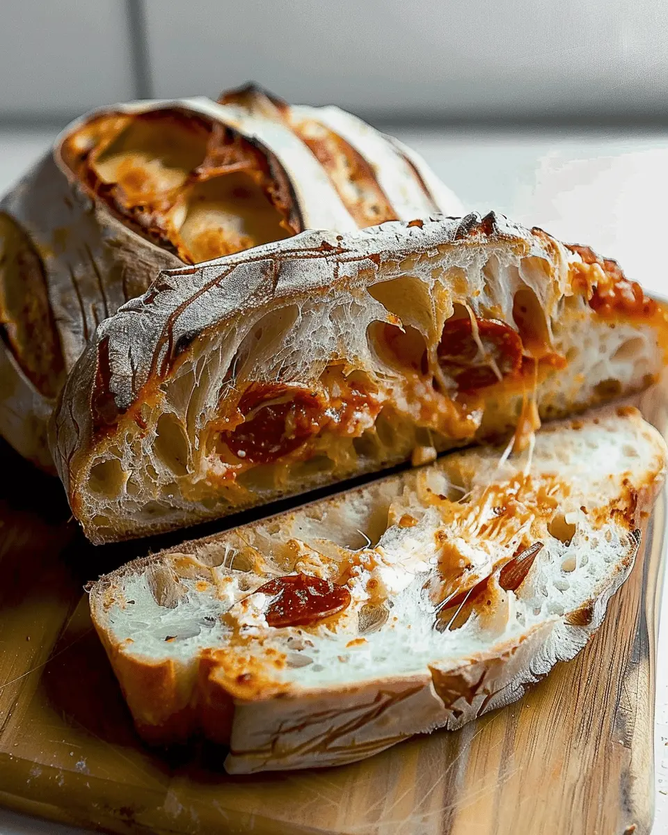 Pepperoni Pizza Sourdough Bread Recipe: Irresistibly Cheesy Goodness