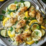 Skillet Lemon Parmesan Chicken Zucchini