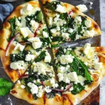 Spinach and Feta Flatbread Pizza