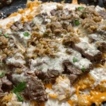 Steak Cheese and Rice