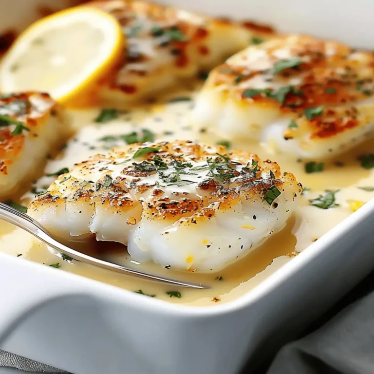 Tasty Baked Cod In Coconut Lemon Cream Sauce