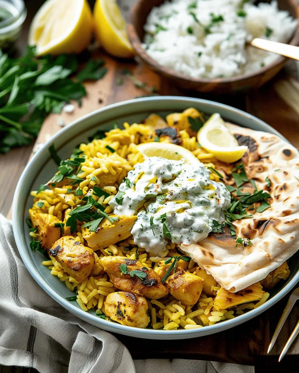 Dump and Bake Chicken Tzatziki: Easy One-Pan Rice Delight