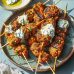 Chicken Kofta Kebabs with Harissa
