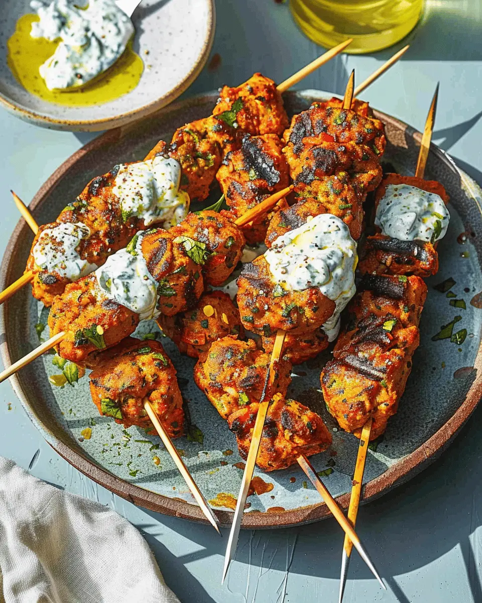 Chicken Kofta Kebabs with Harissa: Juicy Flavor in Every Bite
