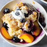 Peach and Blueberry Cobbler