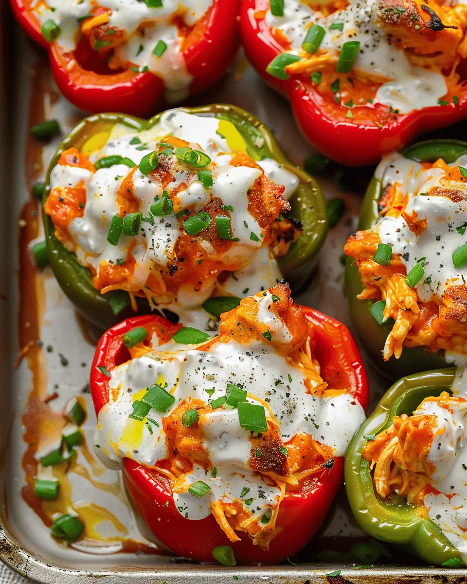Buffalo chicken stuffed peppers: Easy, spicy, and satisfying recipe