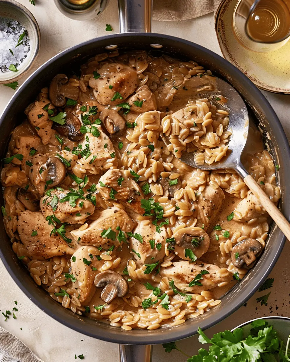 Creamy One-Pot Chicken Marsala Orzo: Easy Comfort Food Delight