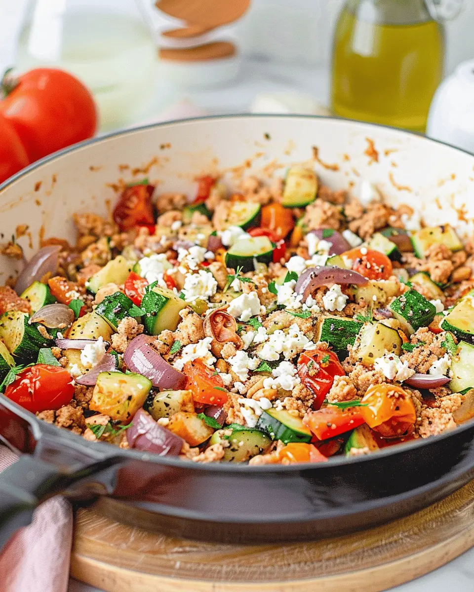 Mediterranean Ground Chicken Skillet: Easy, Flavorful Family Meal