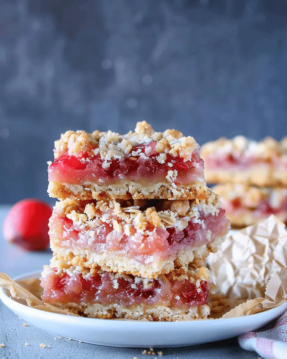 Rhubarb Crumble Bars: Easy and Indulgent Homemade Delight
