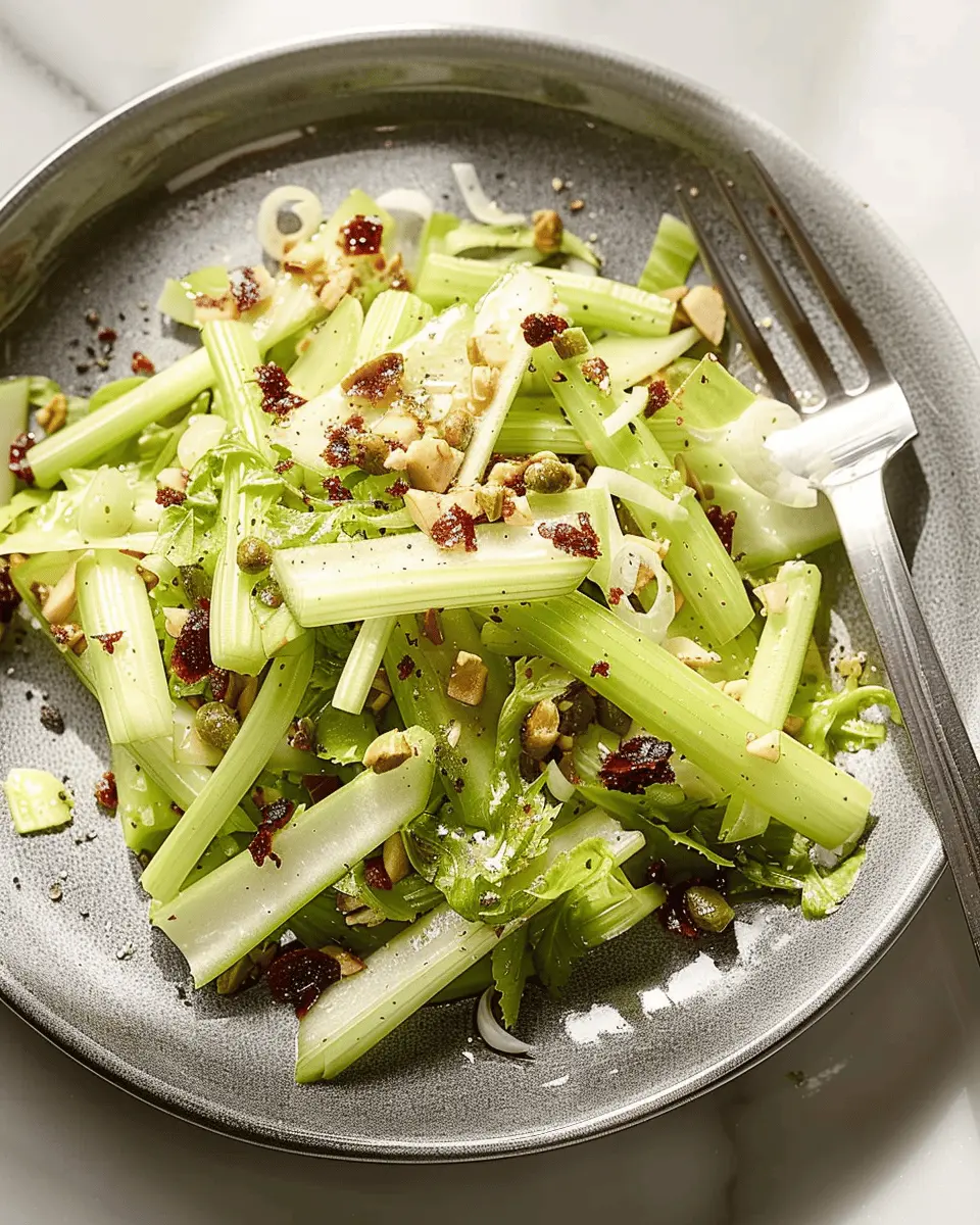 Celery Salad with Green Apple Vinaigrette: A Refreshing, Guilt-Free Delight