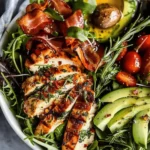 Rosemary Chicken, Bacon and Avocado Salad