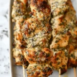 Ranch Garlic Parmesan Chicken Skewers