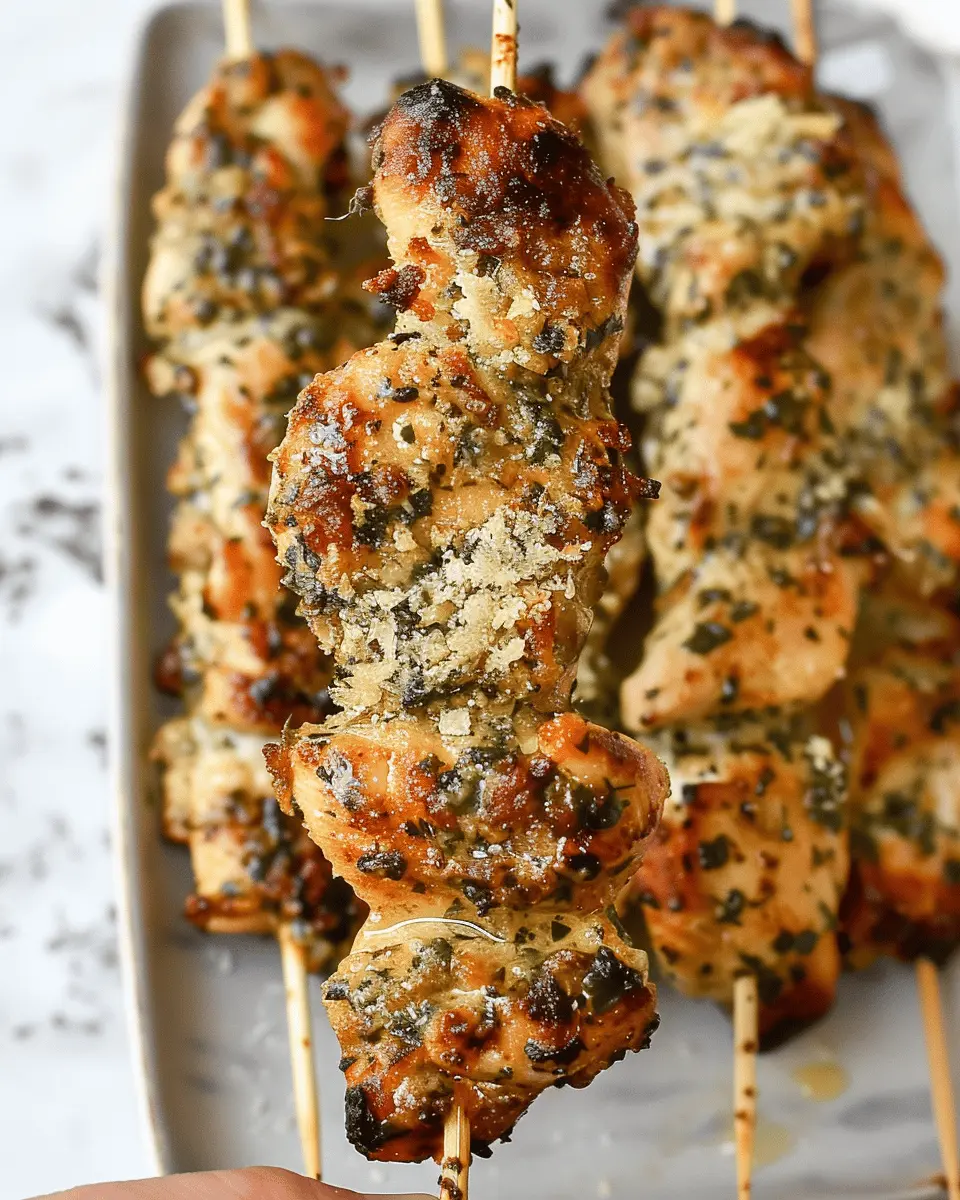 Ranch Garlic Parmesan Chicken Skewers: Easy and Flavorful Recipe
