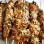 Ranch Garlic Parmesan Chicken Skewers