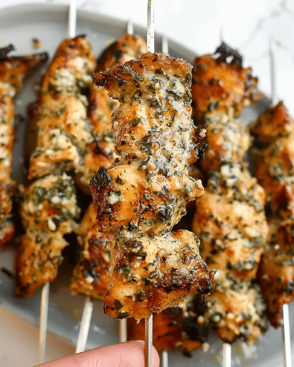 Ranch Garlic Parmesan Chicken Skewers: Easy and Flavorful Delights