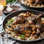 One Skillet Baked Chicken Shawarma and Rice