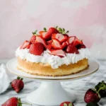 One Layer Strawberry Shortcake Cake