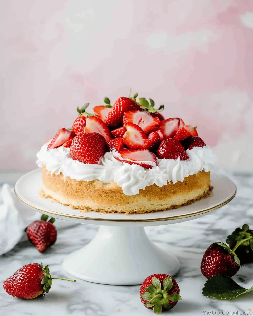 One Layer Strawberry Shortcake Cake: Easy and Delicious Delight