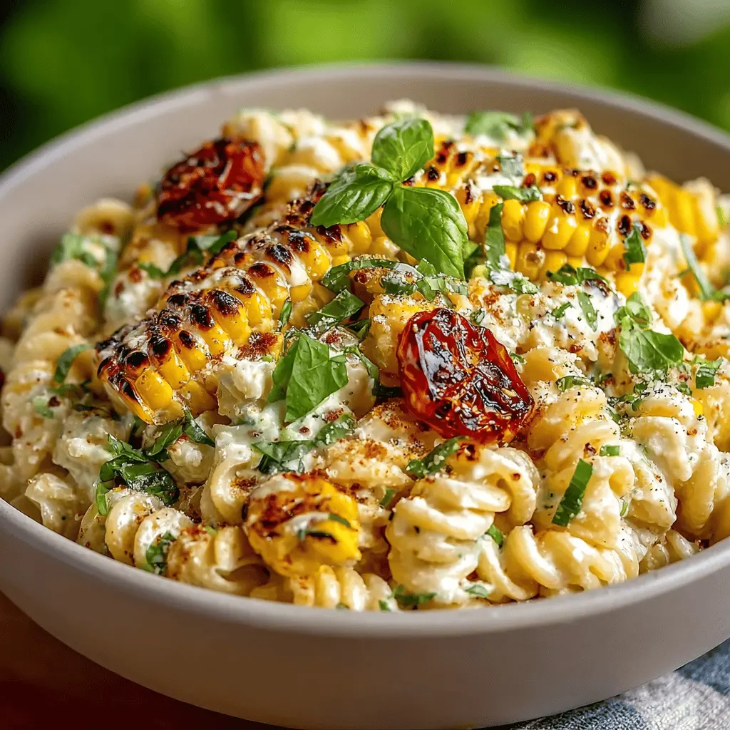 Creamy Street Corn Pasta Salad with Turkey Bacon: A Delightful Twist