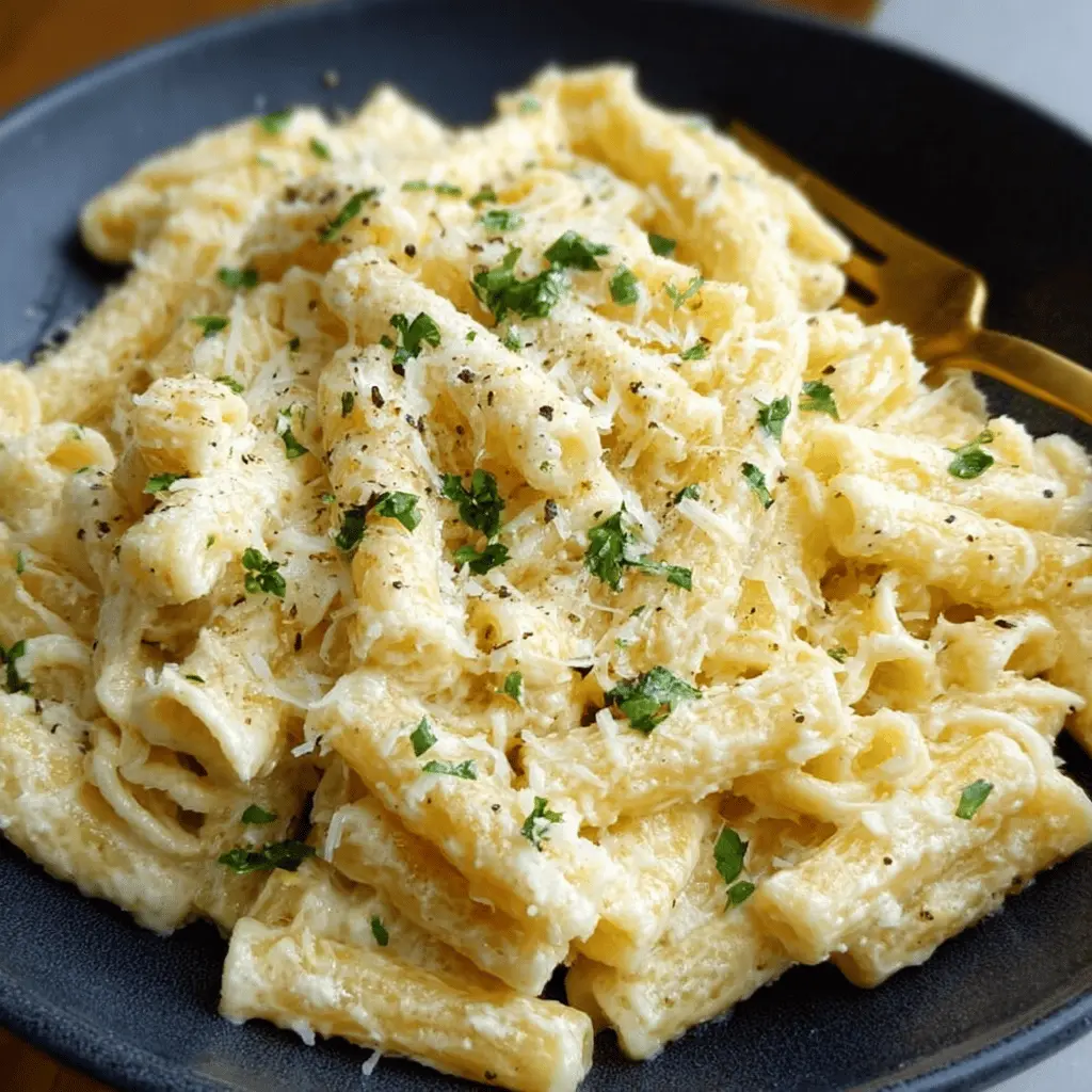 Creamy Weeknight Alfredo Pasta with Turkey Bacon and Chicken Ham