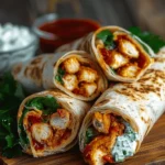 Crispy Air Fryer Chicken & Mozzarella Wraps