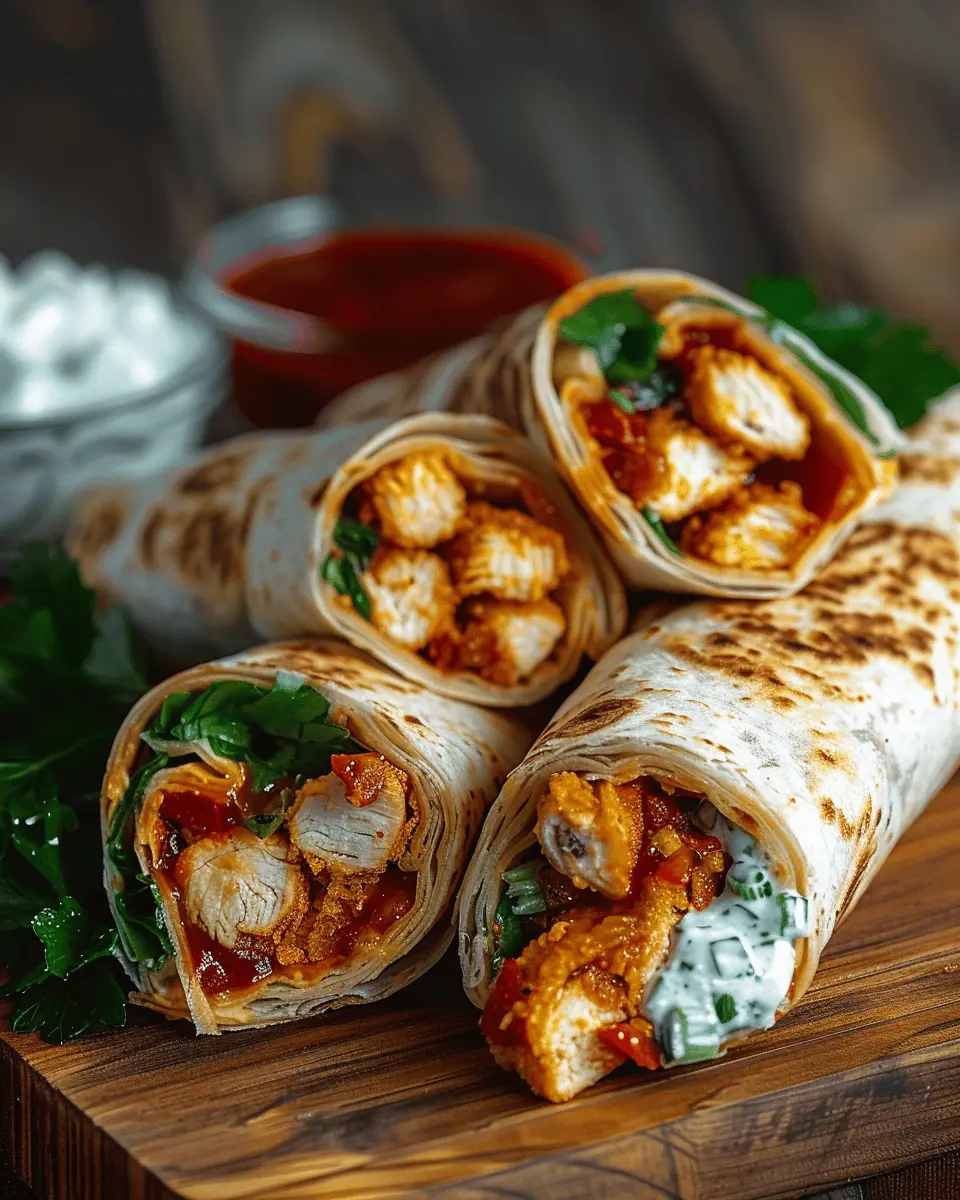 Crispy Air Fryer Chicken & Mozzarella Wraps: Easy and Delicious