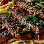 Garlic Steak Pasta Recipe