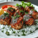 Greek Turkey Meatballs with Tzatziki