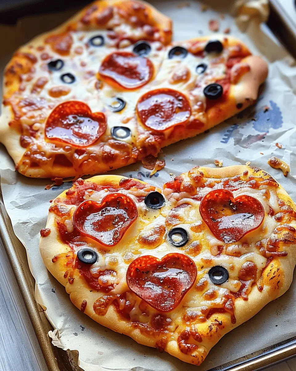 Heart-Shaped Pizza: Easy Recipe with Turkey Bacon and Chicken Ham